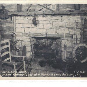 Interior of A Cabin,Ft. Harrod Pioneer Memorial State Park-Harrodsburg,Ky. 6538